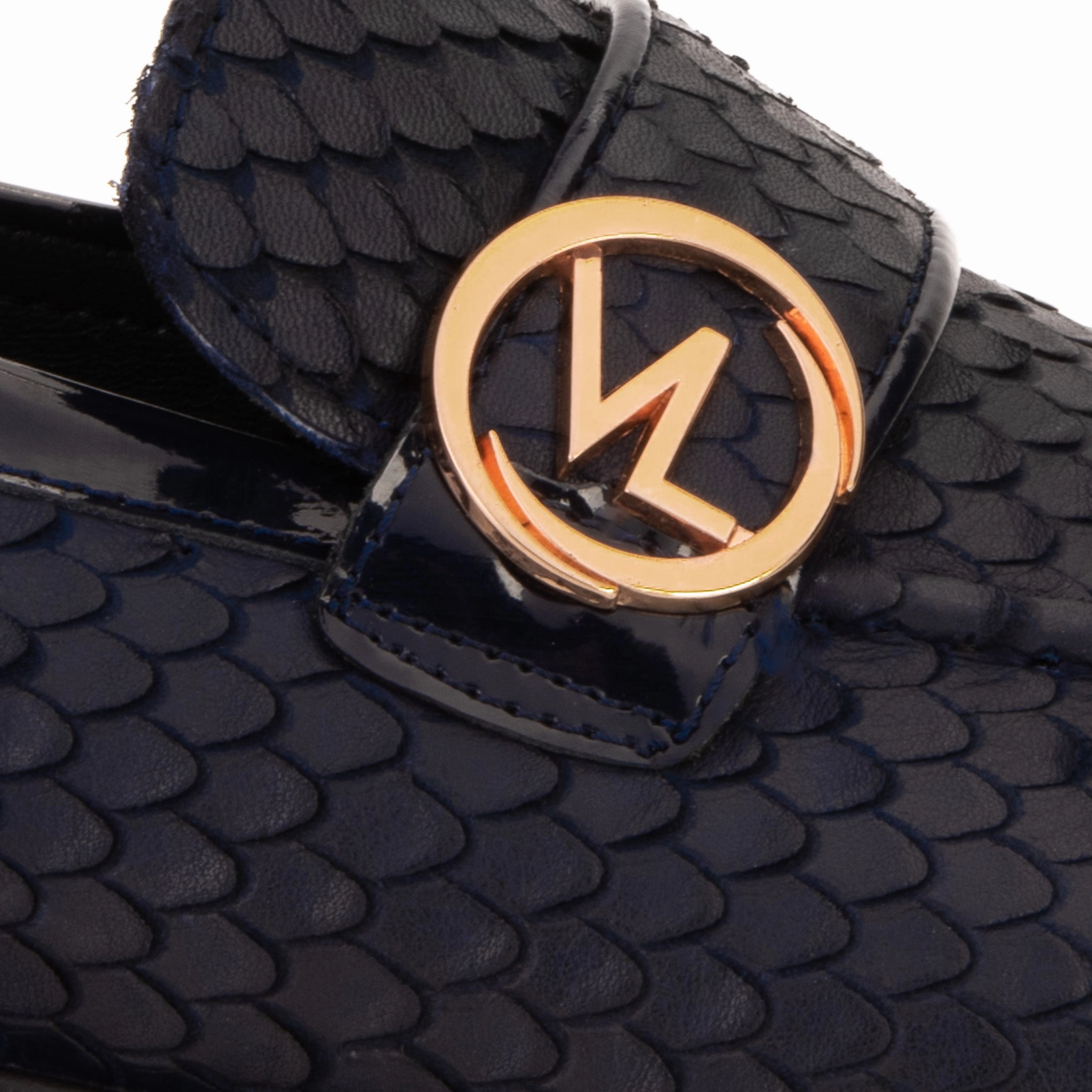 Bill Blass Flyknit Dress Shoe The Monarch Navy Blue Leather Men Dress Shoe