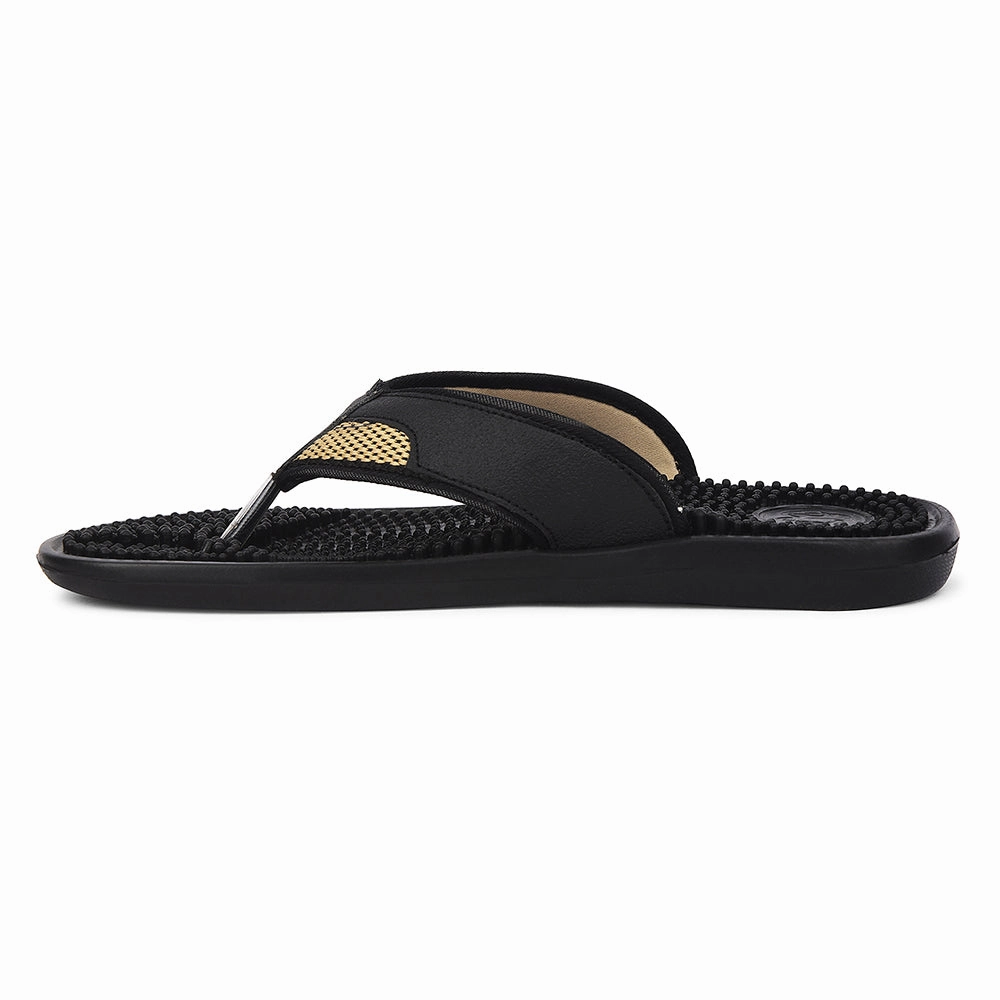 A-HA Black Casual Slipper For Men ACCUPRO1E By Liberty Slides Heels