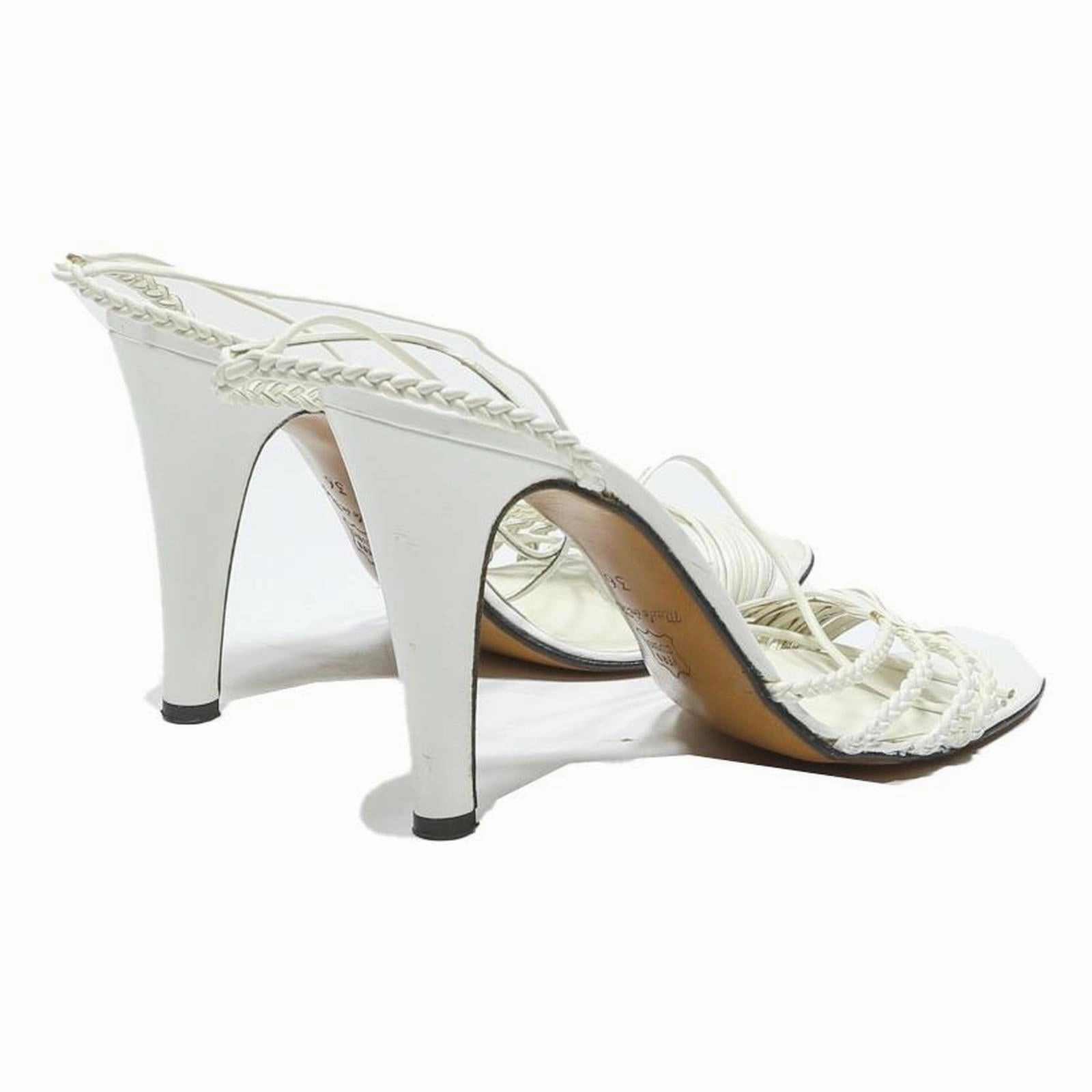 Sandals Whitehouse Westmoreland DEMIS Womens White Braided Strap Strappy High Heel Sandals Synthetic UK 3