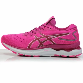 Asics Gel Nimbus 24 Women's Running Shoe - Fuchsia Red/White Runner Running Shoes