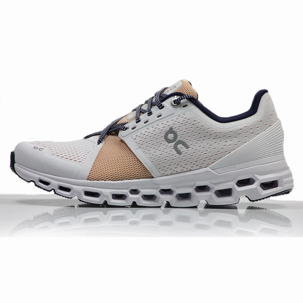 On Cloudstratus Women's Running Shoe - White/Almond Marathon Running