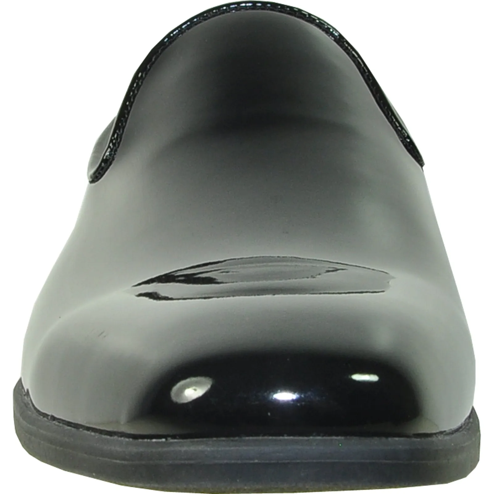 Composite Toe Dress Shoe VANGELO Men Dress Shoe VALLO-3 Loafer Formal Tuxedo for Prom & Wedding Black Patent - Wide Width Available - Ortholite Insole