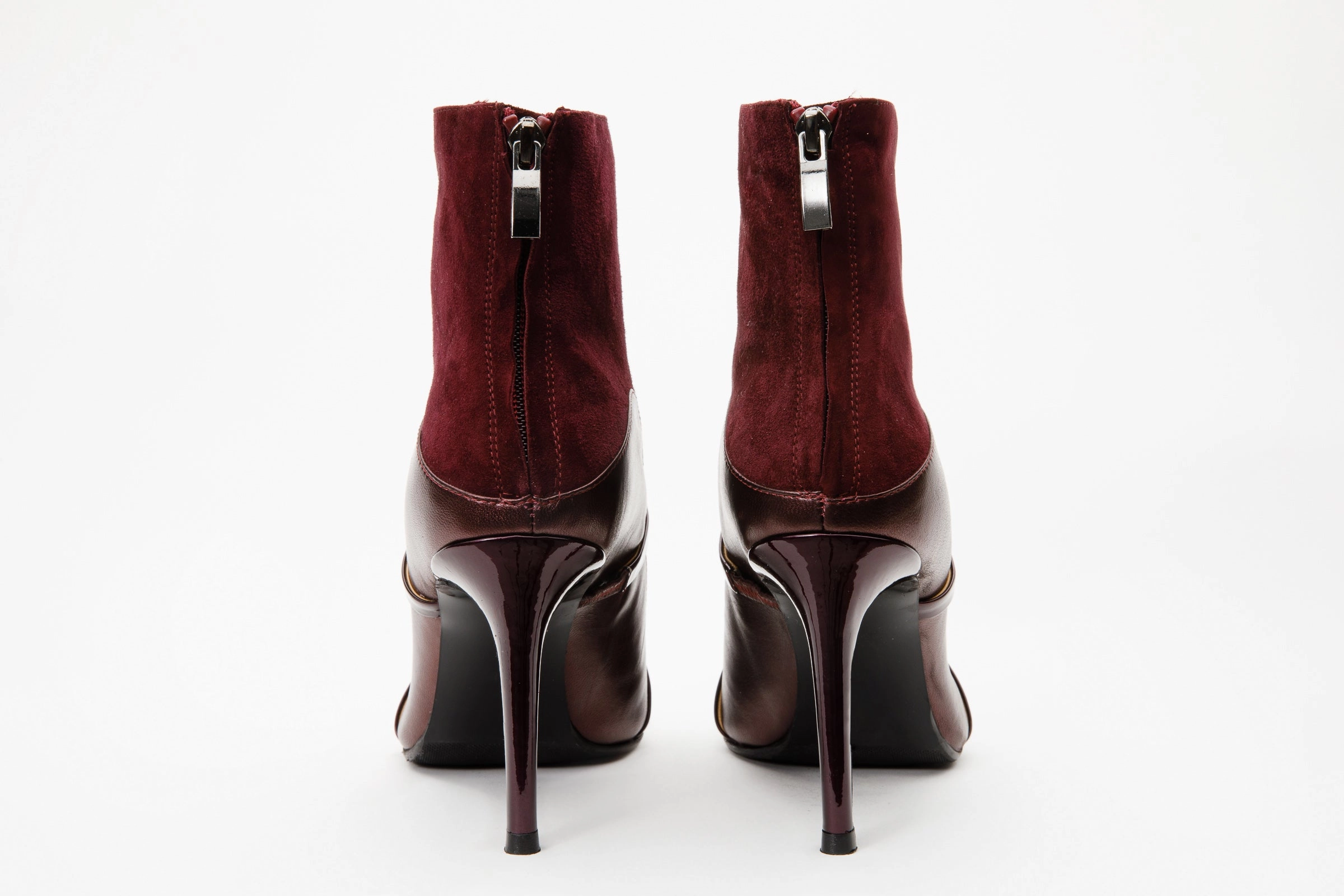 The Manila Burgundy Leather Ankle Women Boot King Toe Boots