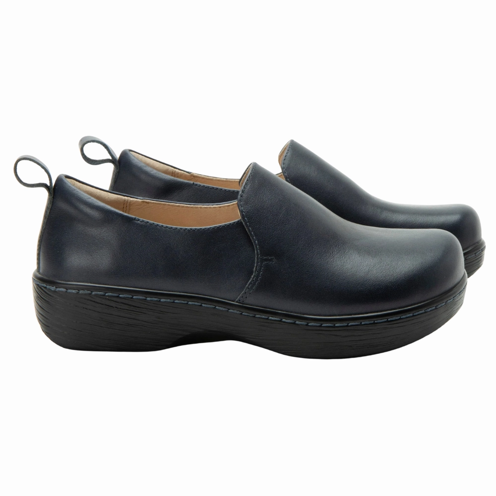 Alegria Orygin Navy Leather Shoe (Women's) Good Basketball Shoes