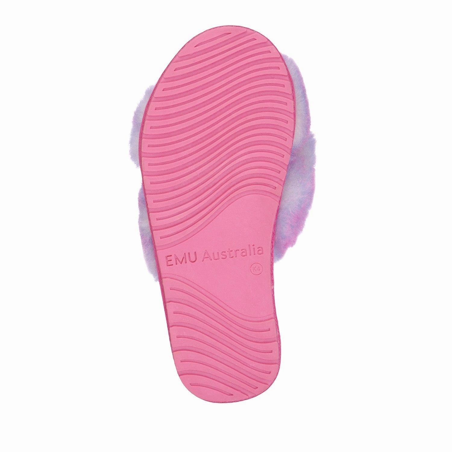 Suede Platform Slippers EMU Australia Mayberry Tinge Slippers Girls Deep Pink Sheepskin Slide JOBB1573