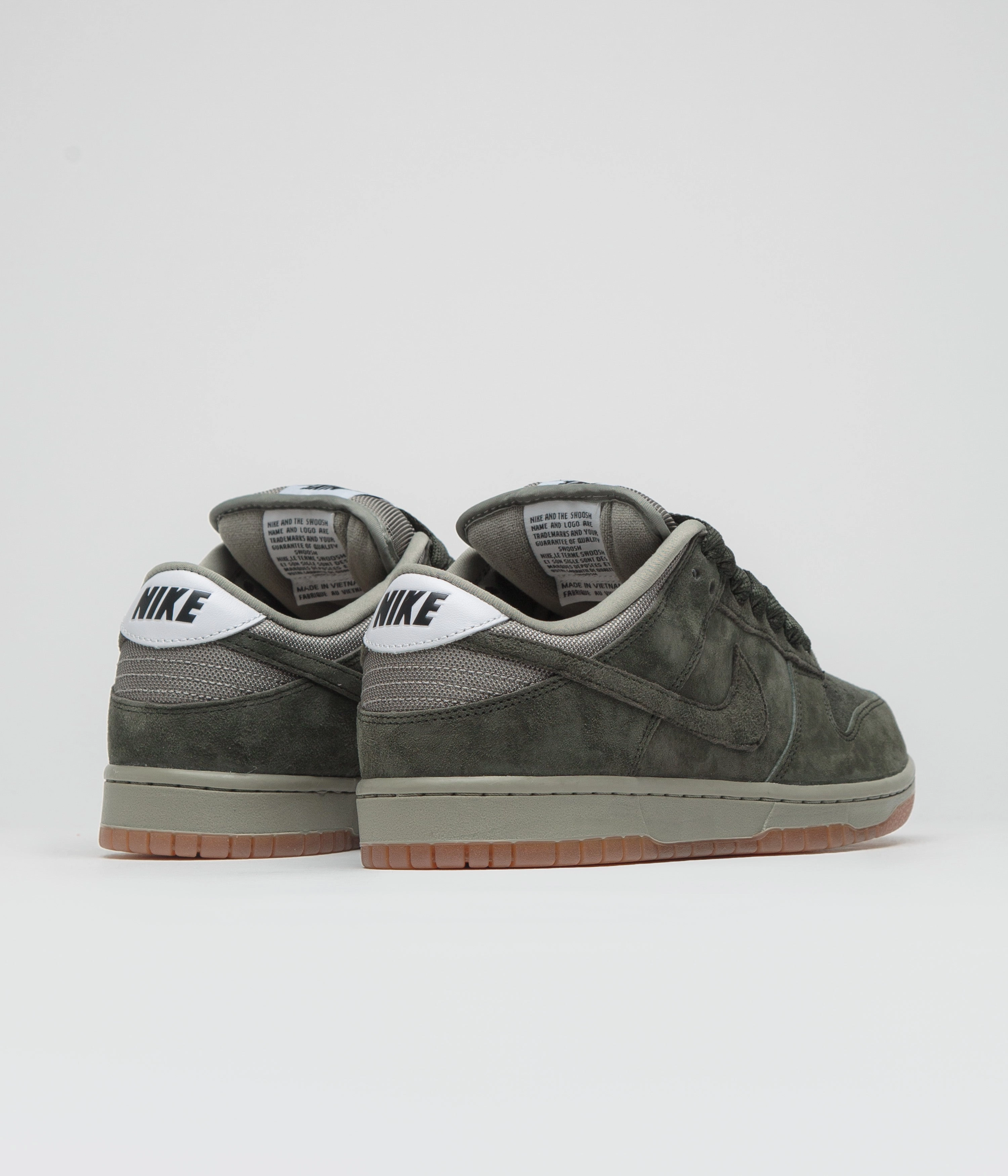 Nike SB Dunk Low Pro B Shoes - Sequoia / Sequoia - Light Army - White Casual Nike Shoes