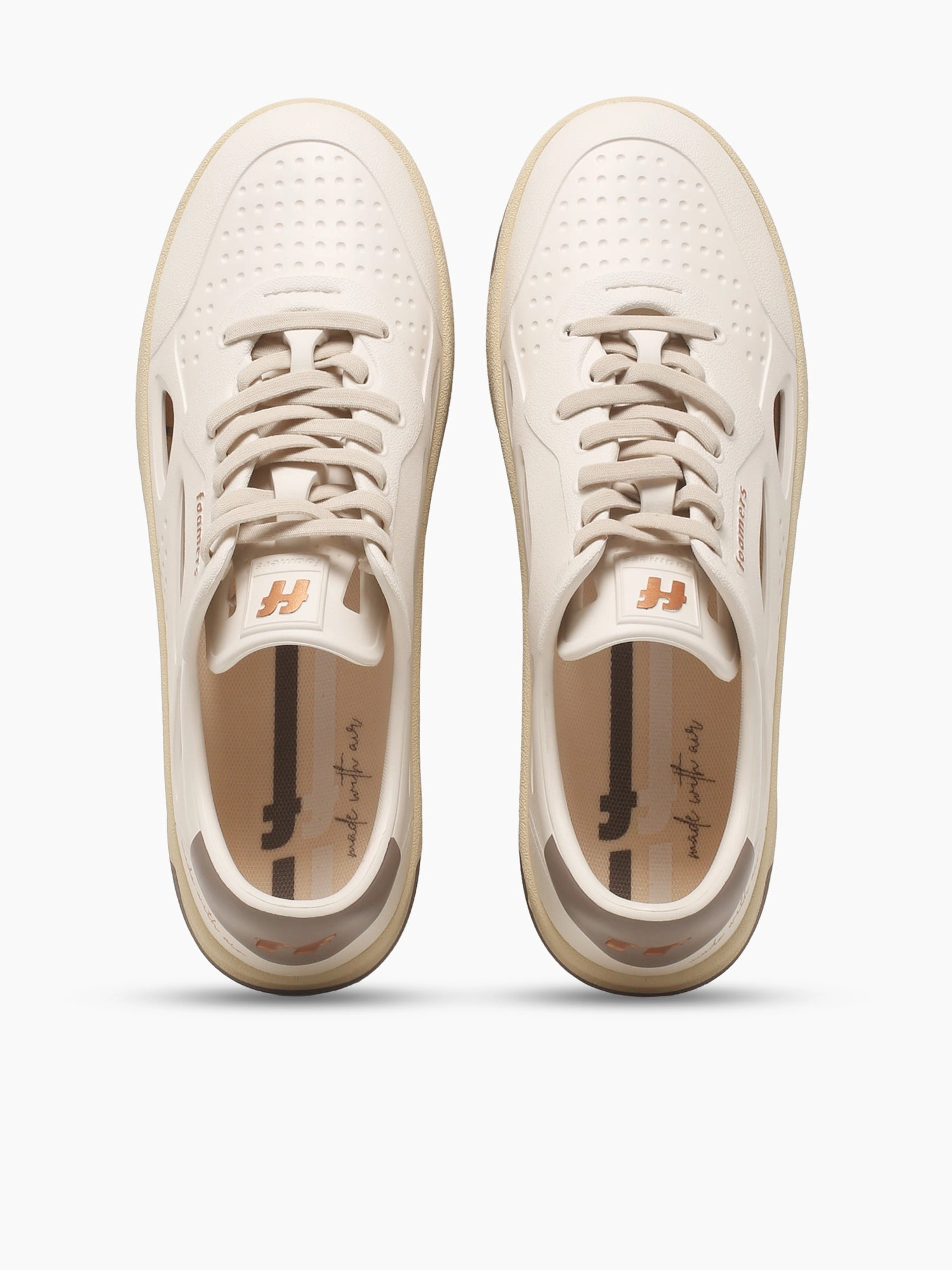 Best Designer Flat Shoes F2 F2 006 Off White Taupe eva