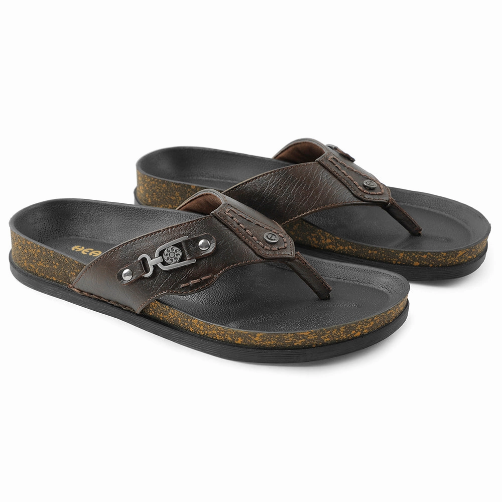 Mens Slippers Walmart Sale Last Day Healers Brown Casual Slipper For Men CSS-28E By Liberty