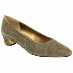 Vaneli Astyr Platinum Metallic Fabric (Women's) Uniform Dress Shoes