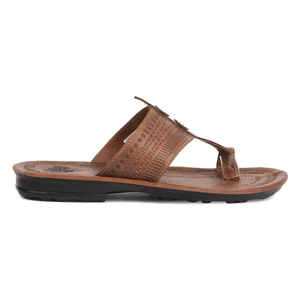 A-HA Tan Casual Flat Sandal For Men MPU-62 By Liberty Sandals Ancient Greek