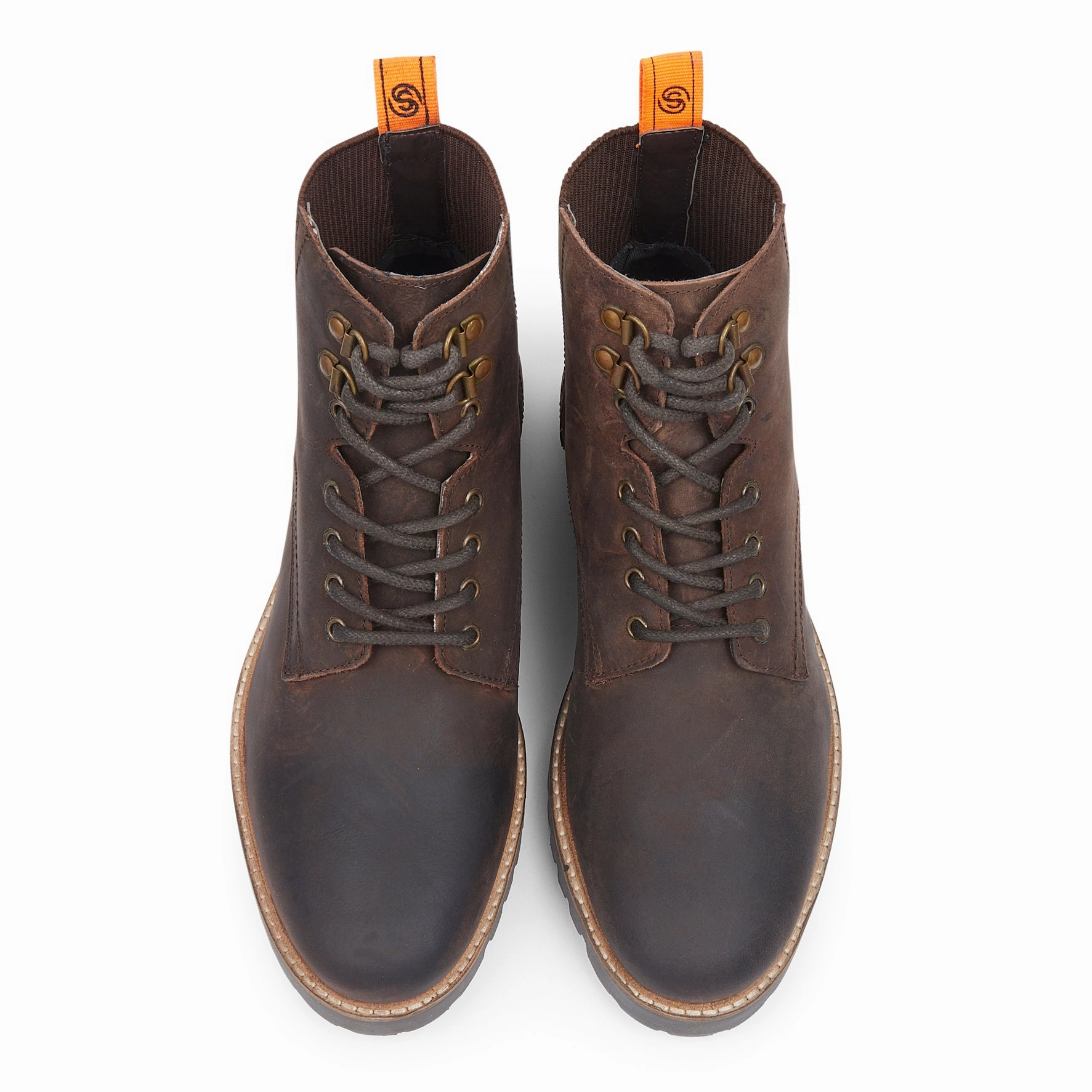 Goth Combat Boots Manchester Leather Hiker Boots - Brown