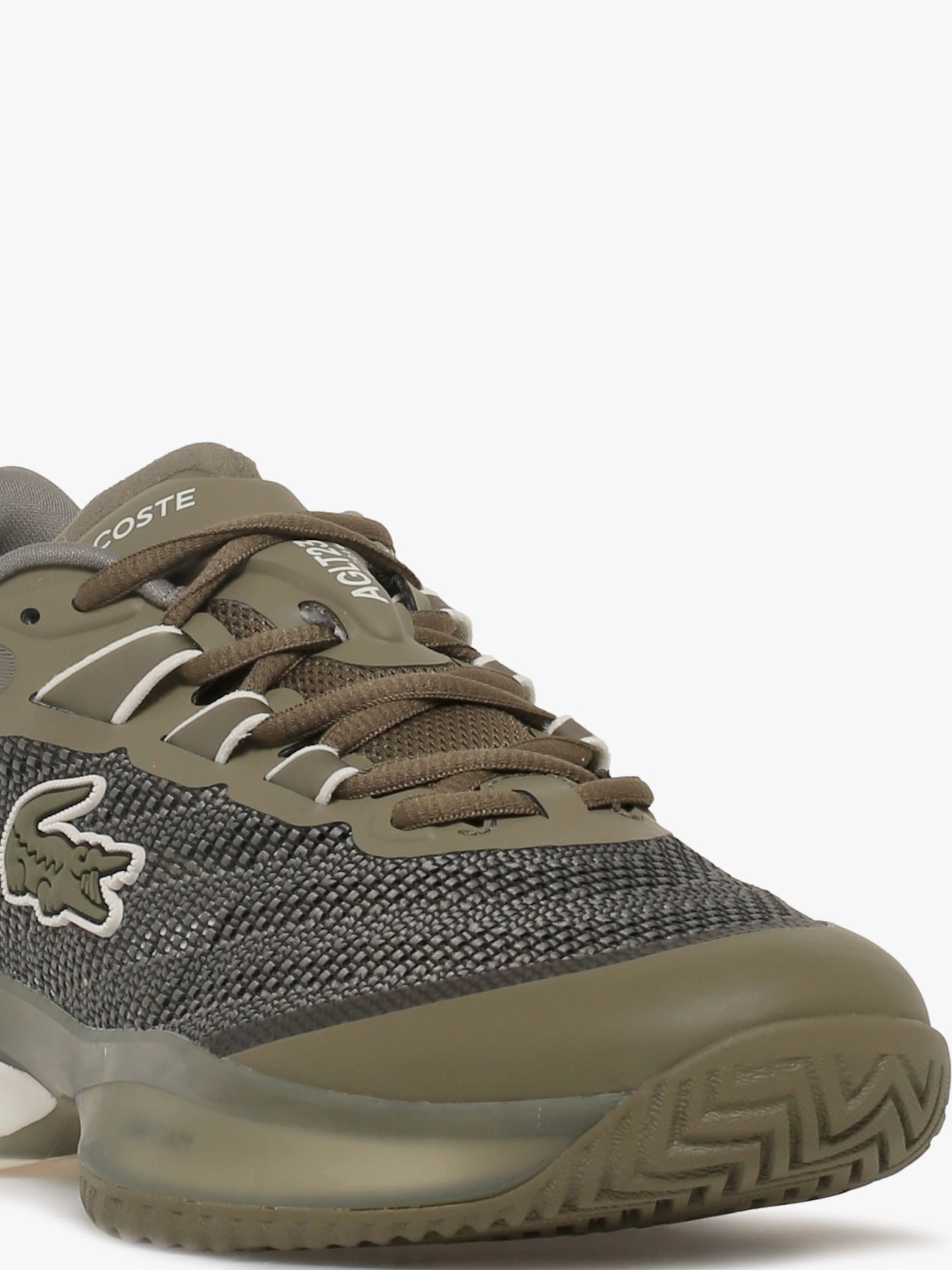 Aglt23 Ultra Khk Offwht mesh Flat Shoes Suede