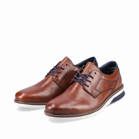 RIEKER MEN'S 14402-24 OXFORD - PEANUT BROWN Flat Dress Shoes For Wedding