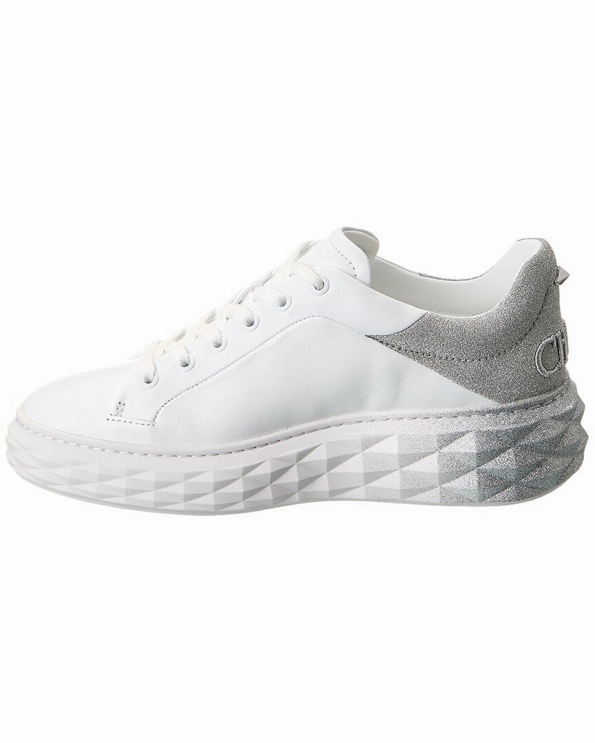 Leather Dress Sneakers Jimmy Choo Diamond Maxi/F II Leather Sneaker