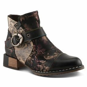 L'artiste By Spring Step Sipperb Black Multi Leather Boot (Women's) Rodeo Cartie Boots