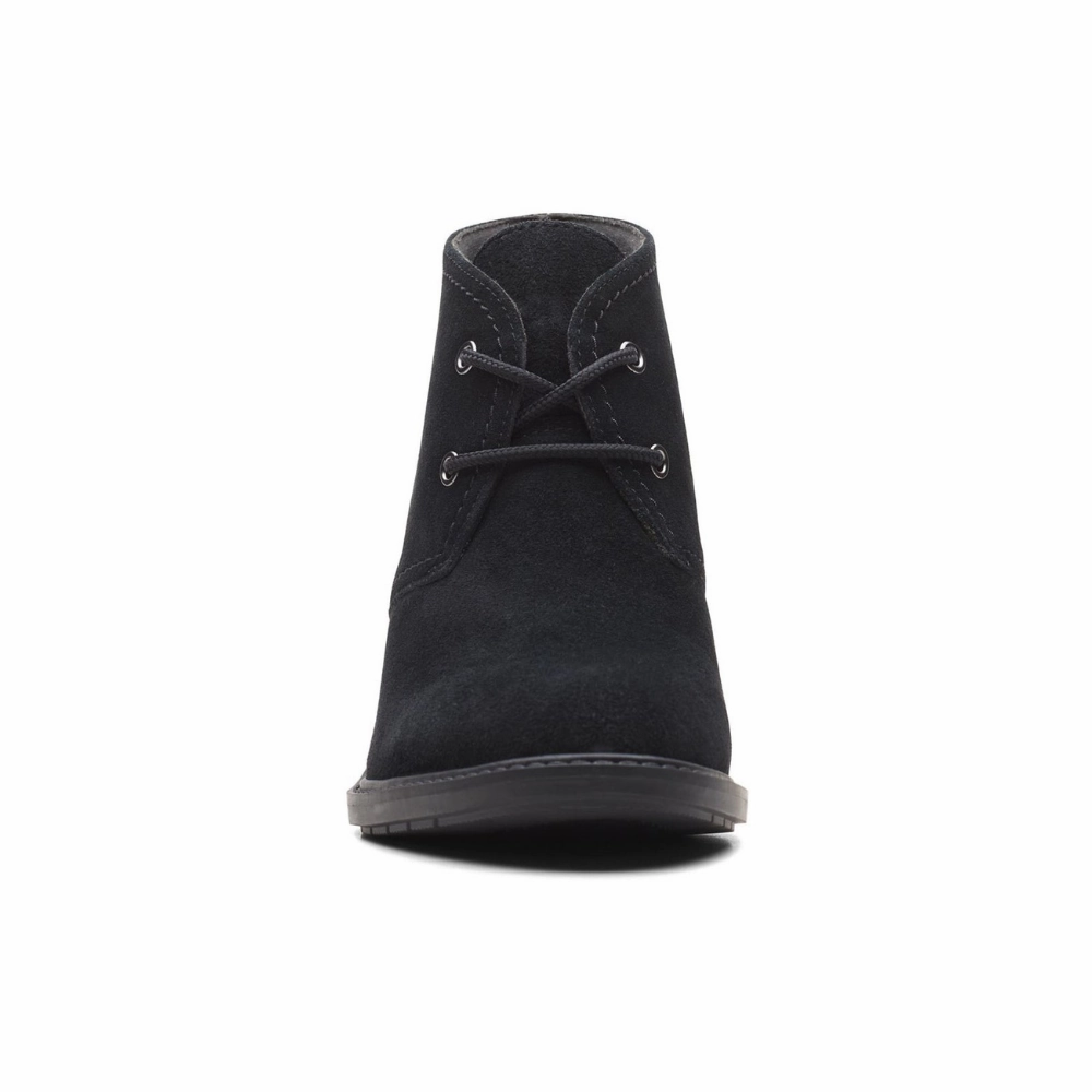 Split Toe Boots Clarks Scene Lace Boot Black Suede Boot (Women's)