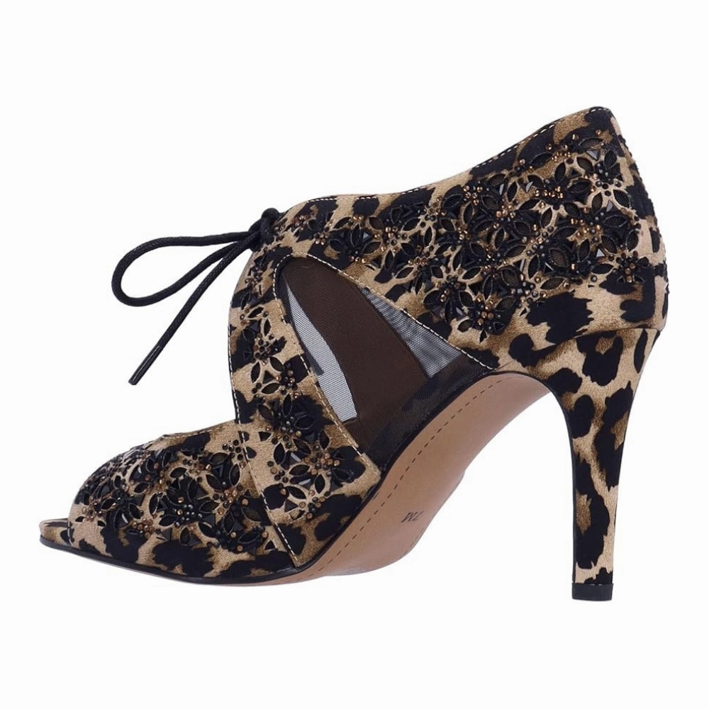 Size Dress Shoes J.Renee Kiandra Brown/Black Satin Heels (Women's)