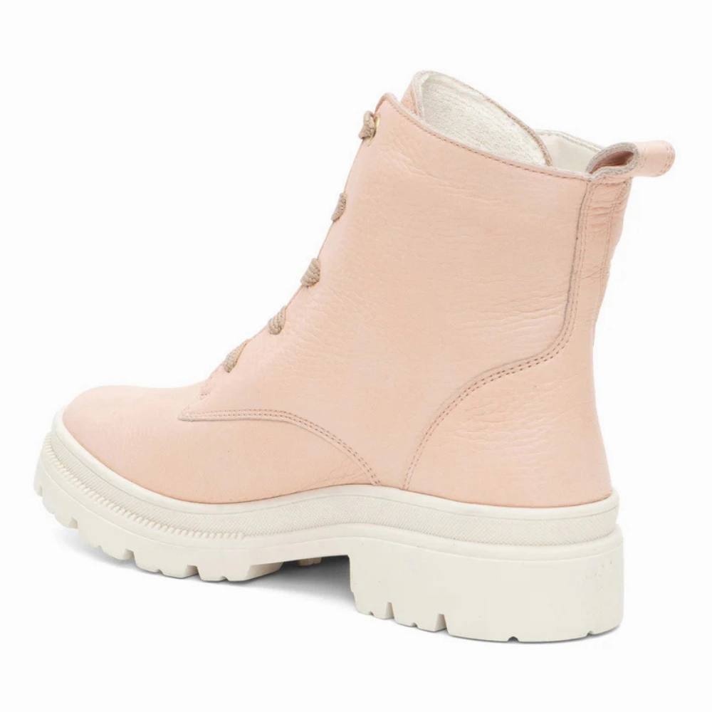 Ara Debbie II Nude Leather Zip Boot (Women's) Cowboy Boots Real Leather