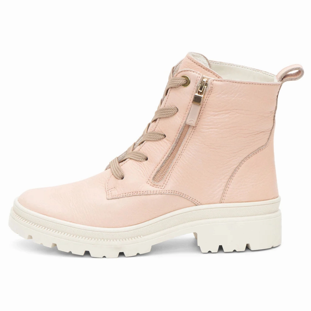 Ara Debbie II Nude Leather Zip Boot (Women's) Carolina Lineman Boots