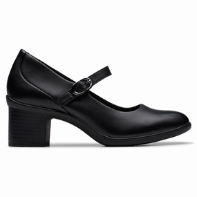 I've Got The Shoes I've Got The Dress Clarks Shaya Jane Black Leather Heel (Women's)