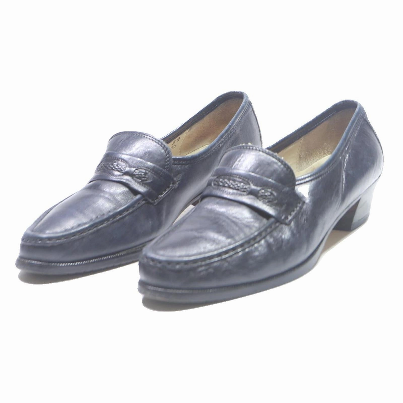 BALLY Womens Classic Loafer Leather Black UK 6 Elegant Formal Comfort Tassel Suede Loafers