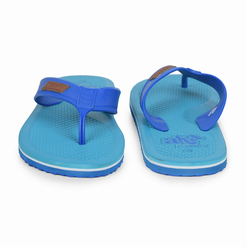 A-HA Casual Sky Blue Flip-Flops For Men HARRISON By Liberty Slides Swim Children