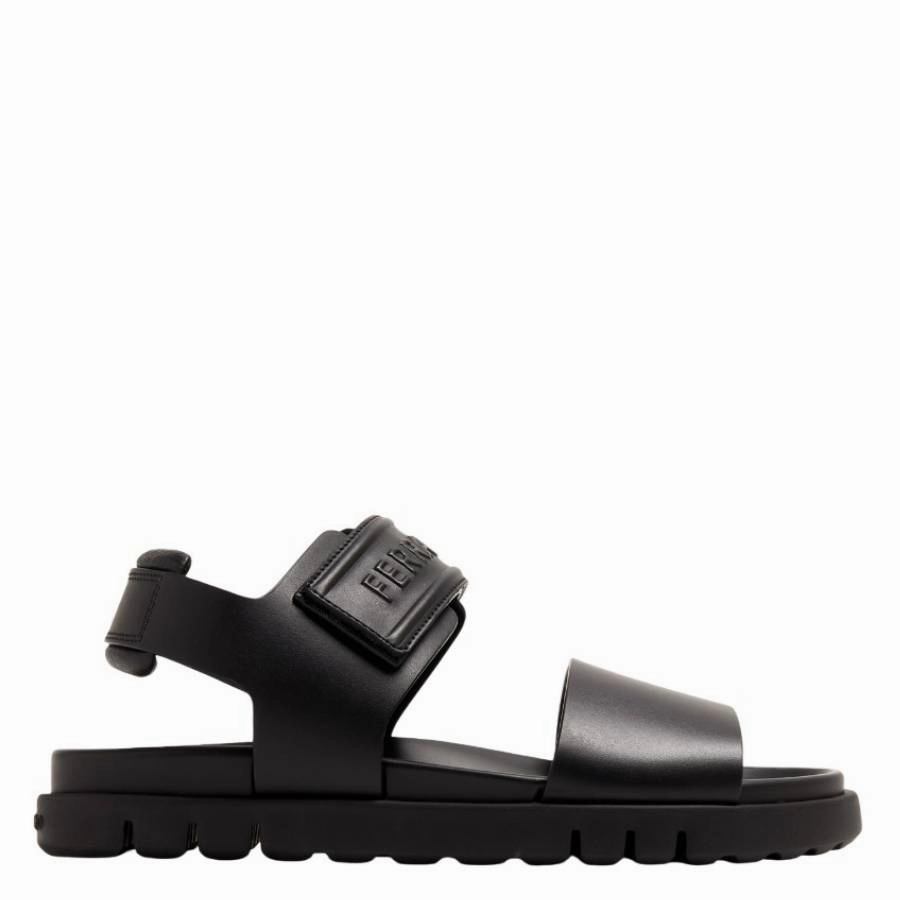 Ferragamo Double Strap Sandals Sandals Gladiator Leather