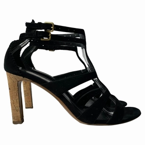 Sandals Negril Beach Resort And Spa Negril Jamaica Saint Laurent Cage Sandals in Black Suede