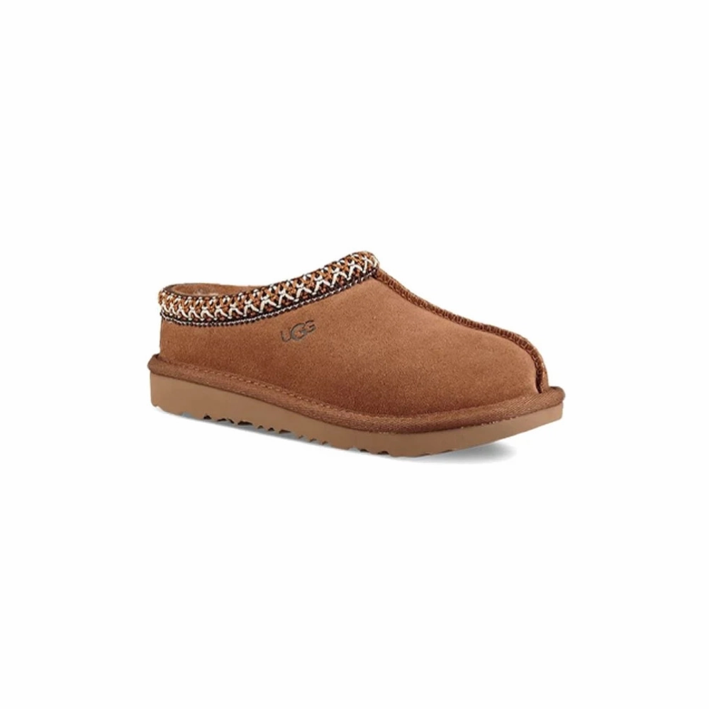 Slippers For Plantar Ugg Tasman II 1019066K-CHE Slippers Kids Chestnut Brown Suede Slip-On GUG71