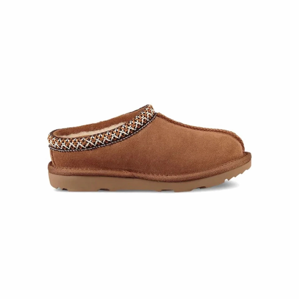 Sword Slippers Ugg Tasman II 1019066K-CHE Slippers Kids Chestnut Brown Suede Slip-On GUG71