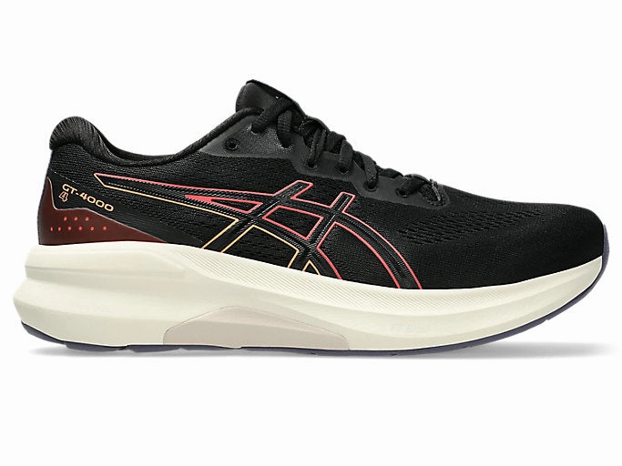 List Of Asics Shoes Women's Asics GT-4000 4, Black/Coral Reef, 7 B Medium