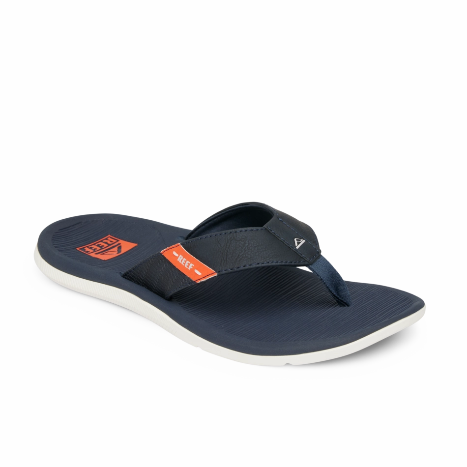 REEF REEF Santa Ana Sandal-Navy/White/Orange Prada Sandals