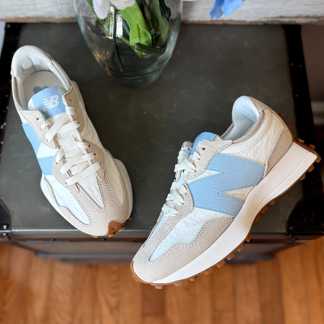 New Balance 327 Timberwolf Light Chrome Blue Women's Politics Sneakers