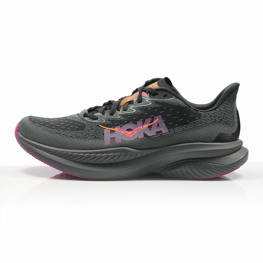 Shoes Branson Hoka One One Mach 6 Women's Running Shoe - Black/Fuchsia
