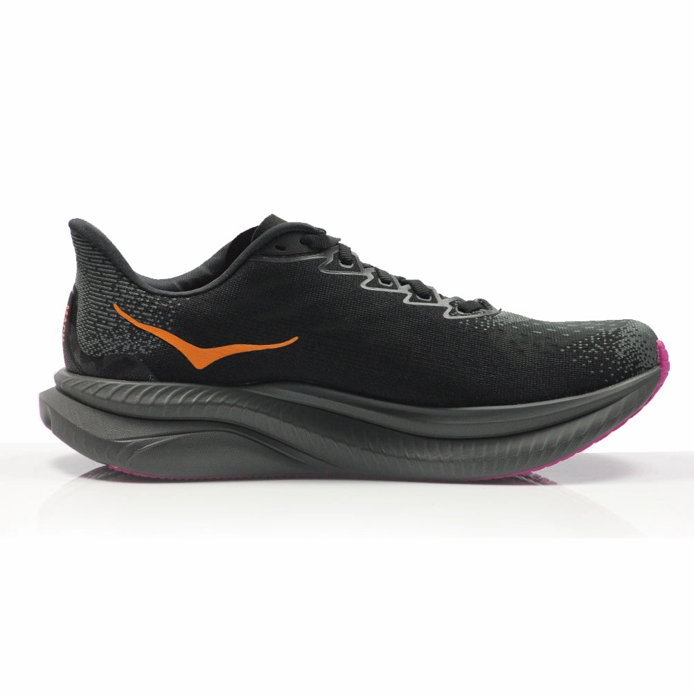 Injuries Hoka One One Mach 6 Women's Running Shoe - Black/Fuchsia