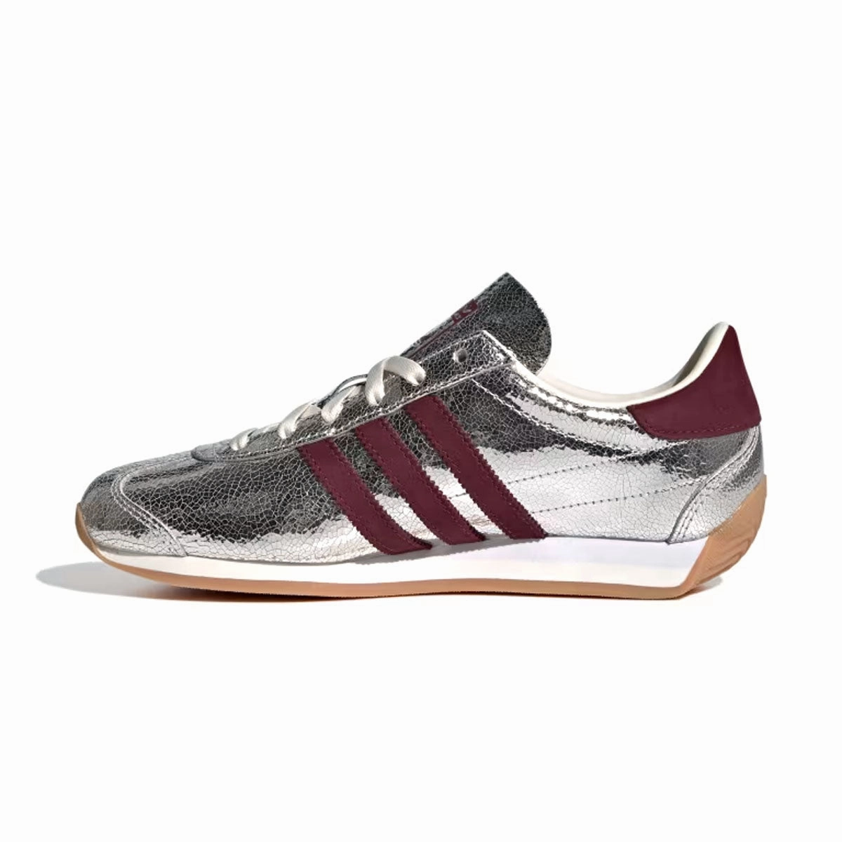 Adidas High Top Basketball Shoes Wmns Country OG 'Silver Metallic Maroon'
