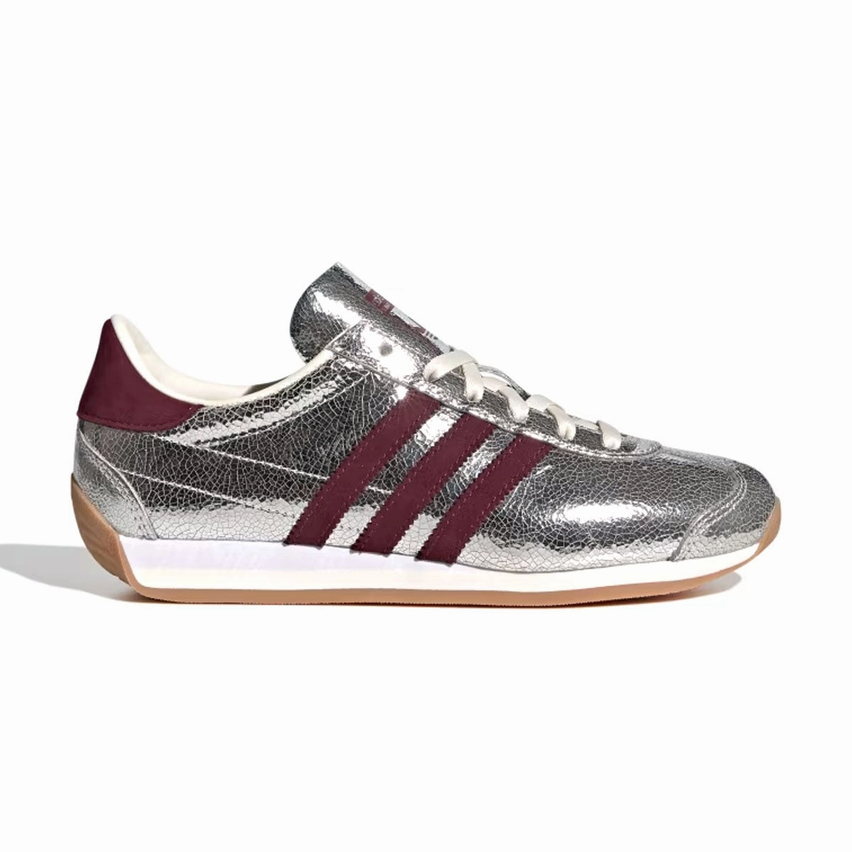 Wmns Country OG 'Silver Metallic Maroon' Adidas Human Race Shoes