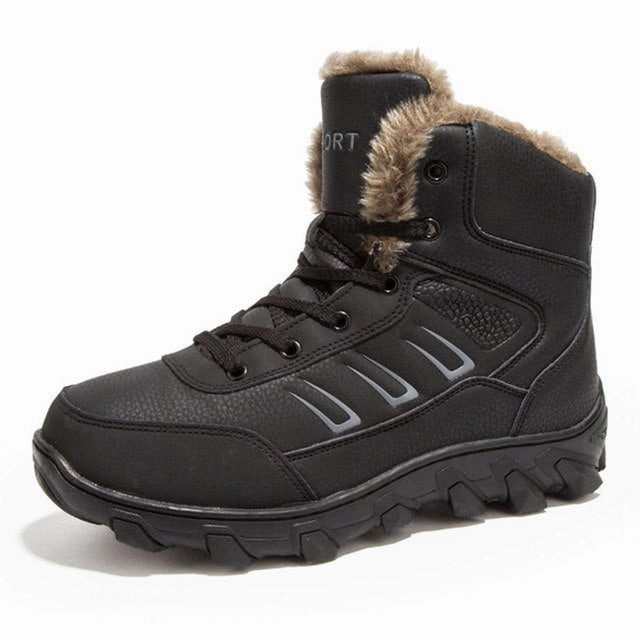MIXIDELAI 2019 New Men Boots Winter Outdoor Sneakers Mens Snow Boots keep Warm Plush Boots Plush Ankle Snow Work Casual Shoes Leg Warmer Boots