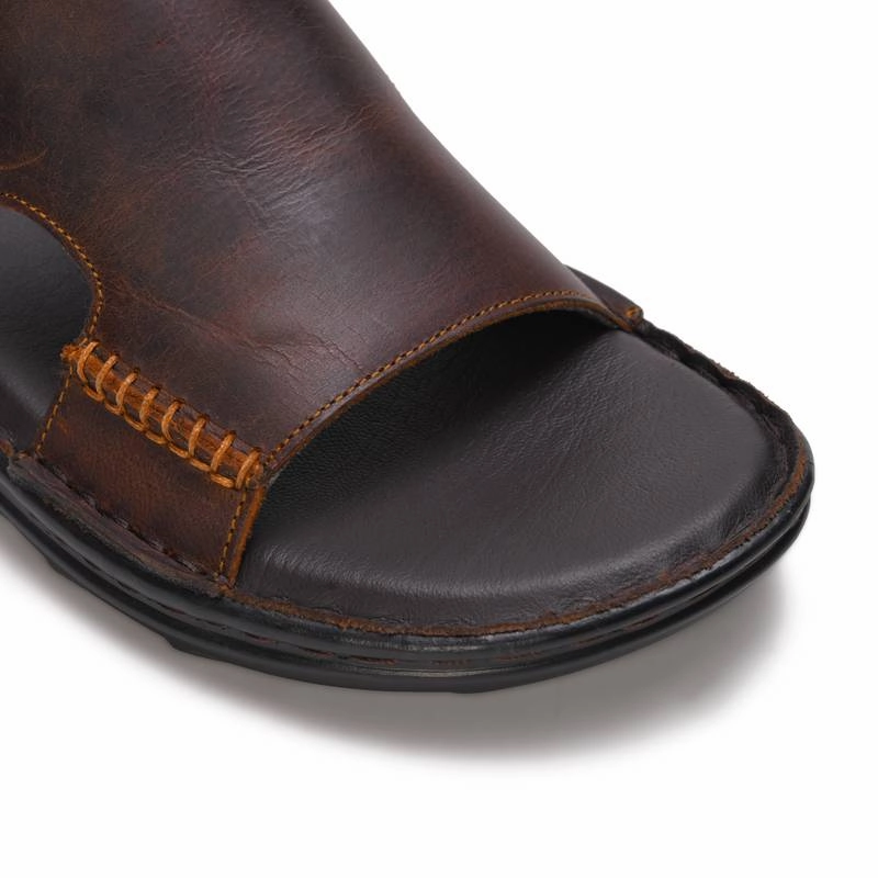 Caicedo Leather Strap Sandals Barbados Resort