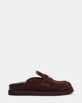 TOBIN BROWN SUEDE Wingtip Loafers With Tassels