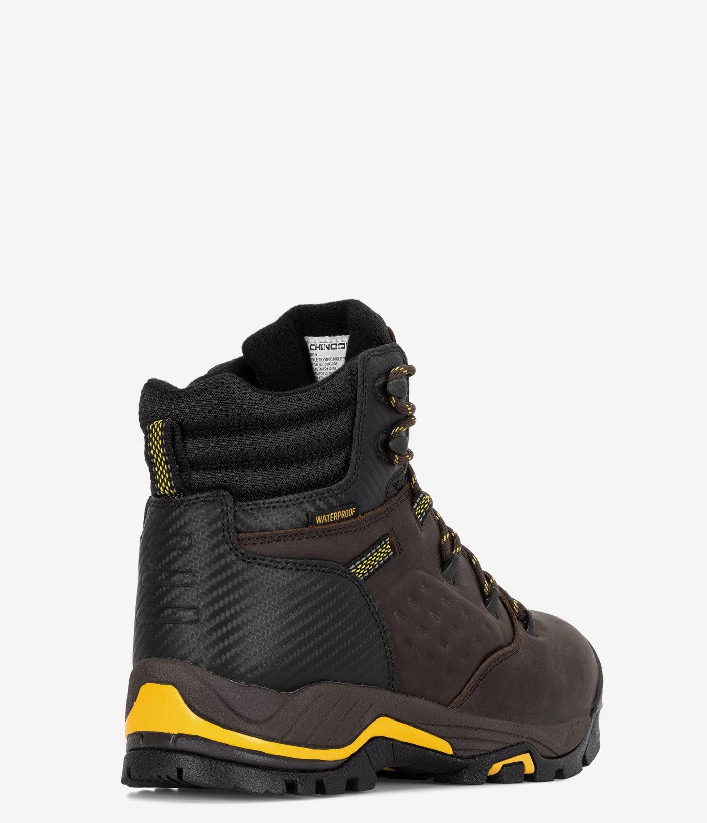 Chinook Olympic 6" Composite Toe Waterproof Work Boot - Men Black Dress Boots Low Heel