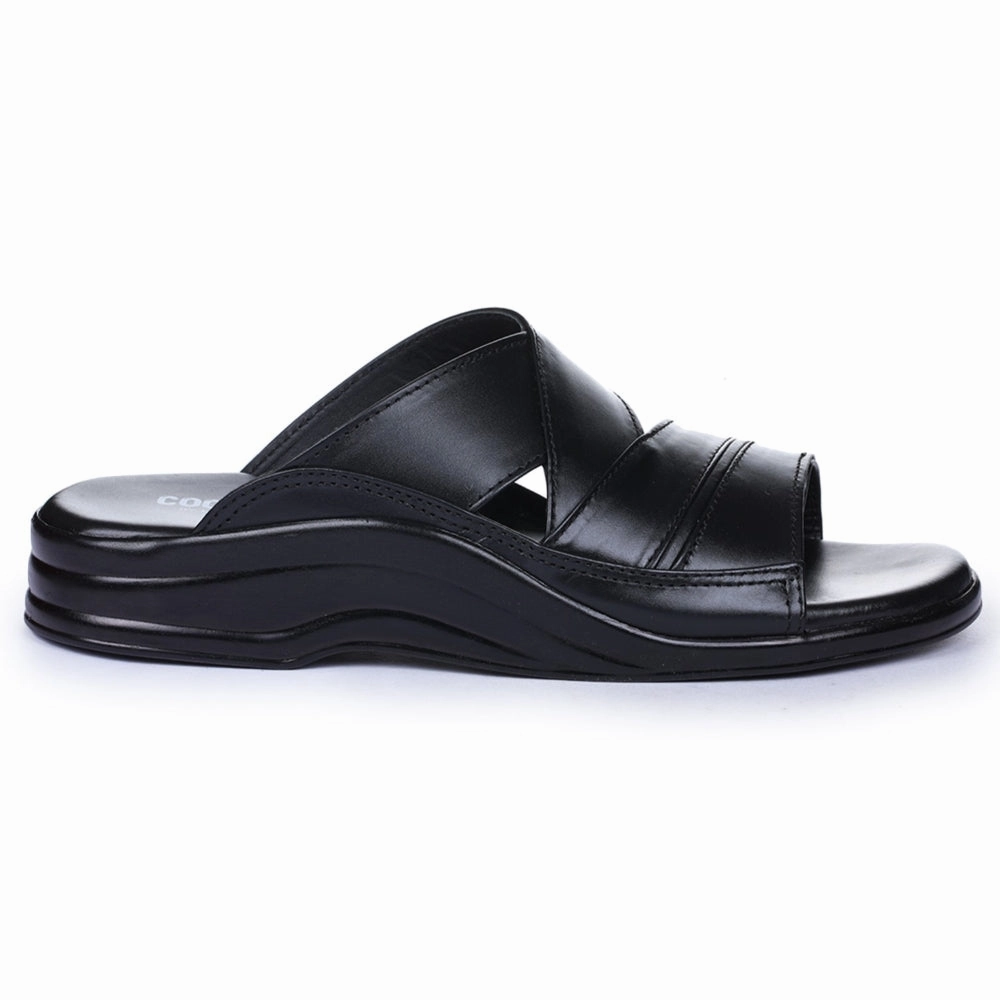 House Slippers For Guests Coolers Casual Black Slippers For Men 7123-79 By Liberty