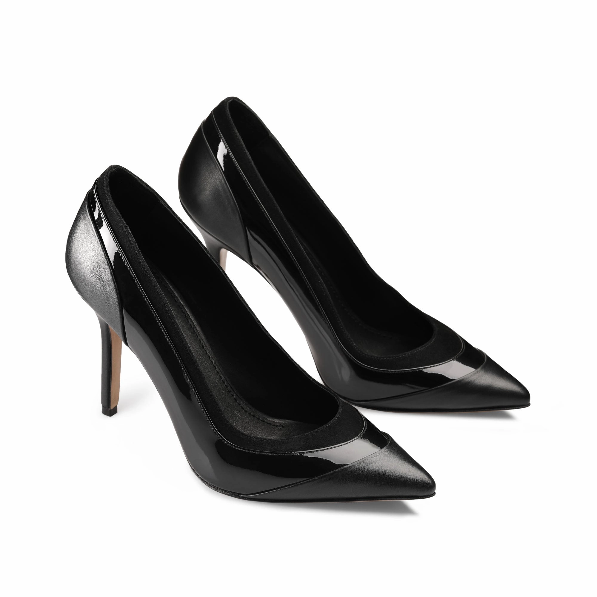 Drexlite Dress Shoes Womens Black Pointed-Toe Leather Pump