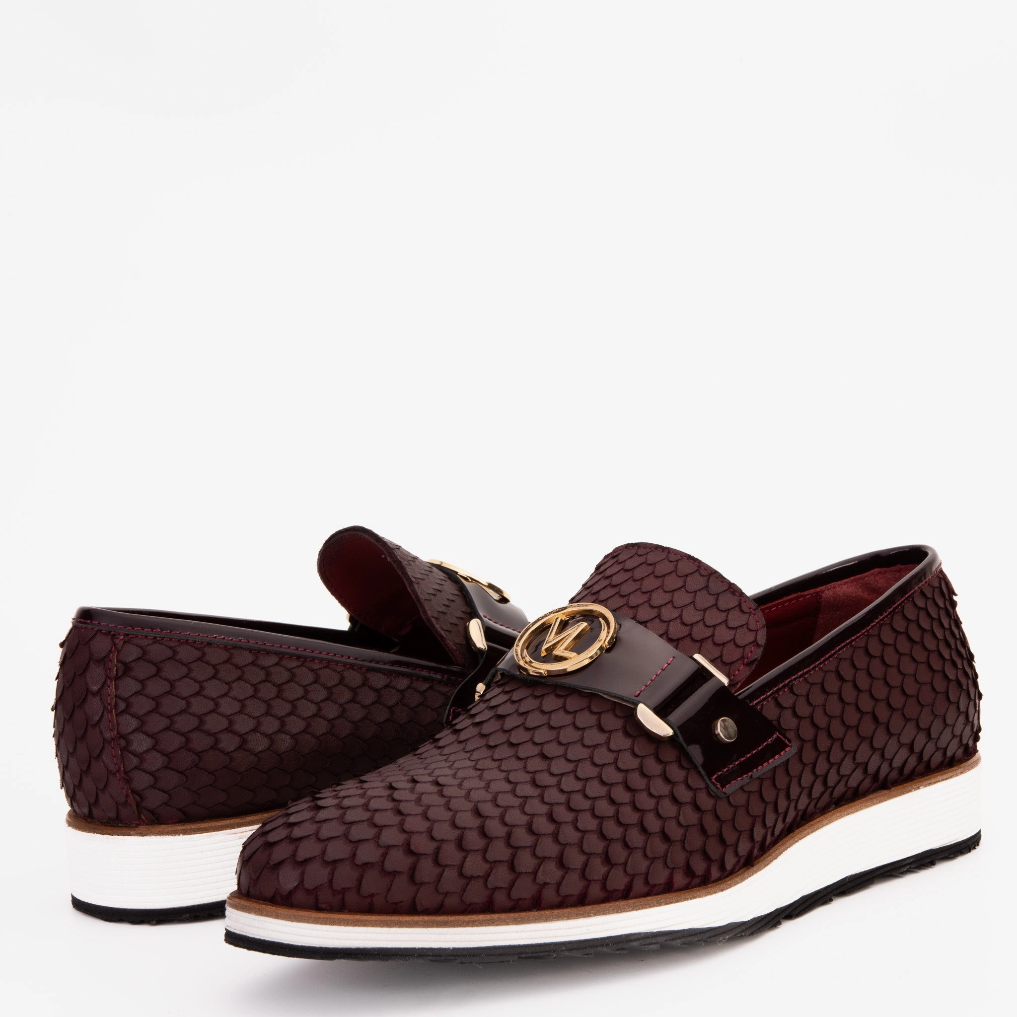 The Legacy Burgundy Leather Men Casual Loafer Shoe Evening Dress Shoes