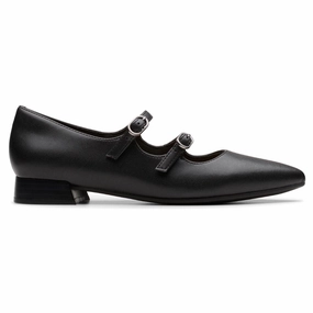 Lady Dress Shoes Clarks Natalyn Lane Black Leather Shoe (Women's)
