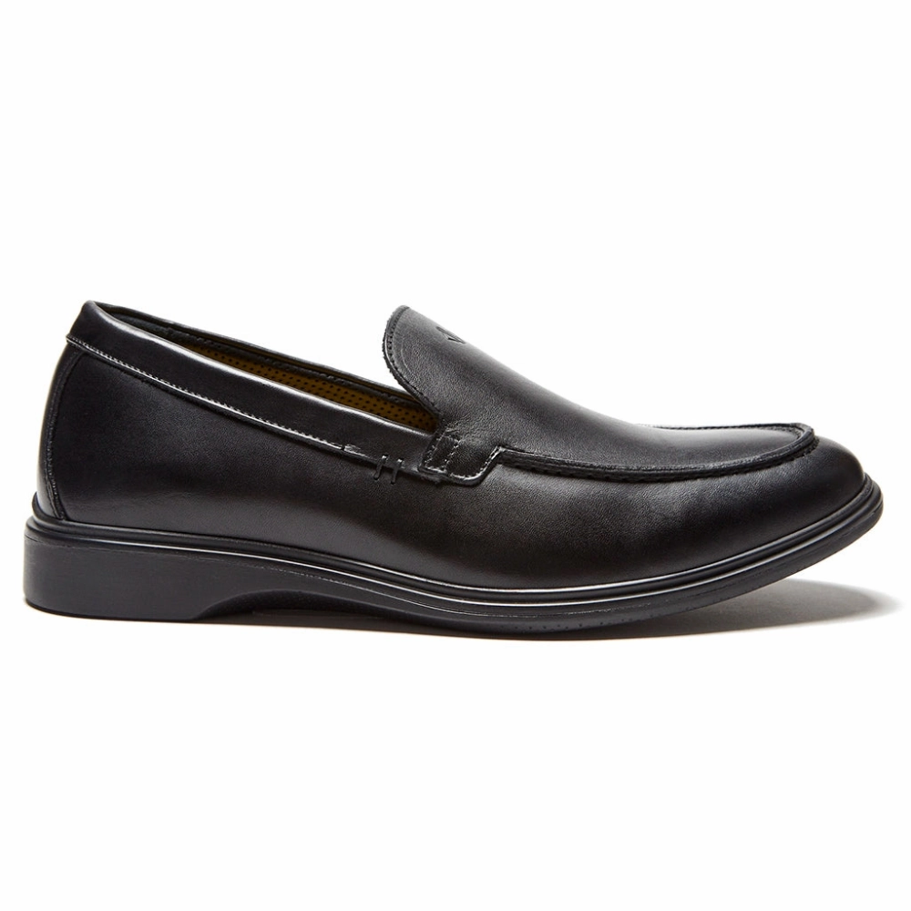 Amberjack The Loafer Obsidian Leather Loafer (Men's) Good Quality Dress Shoes