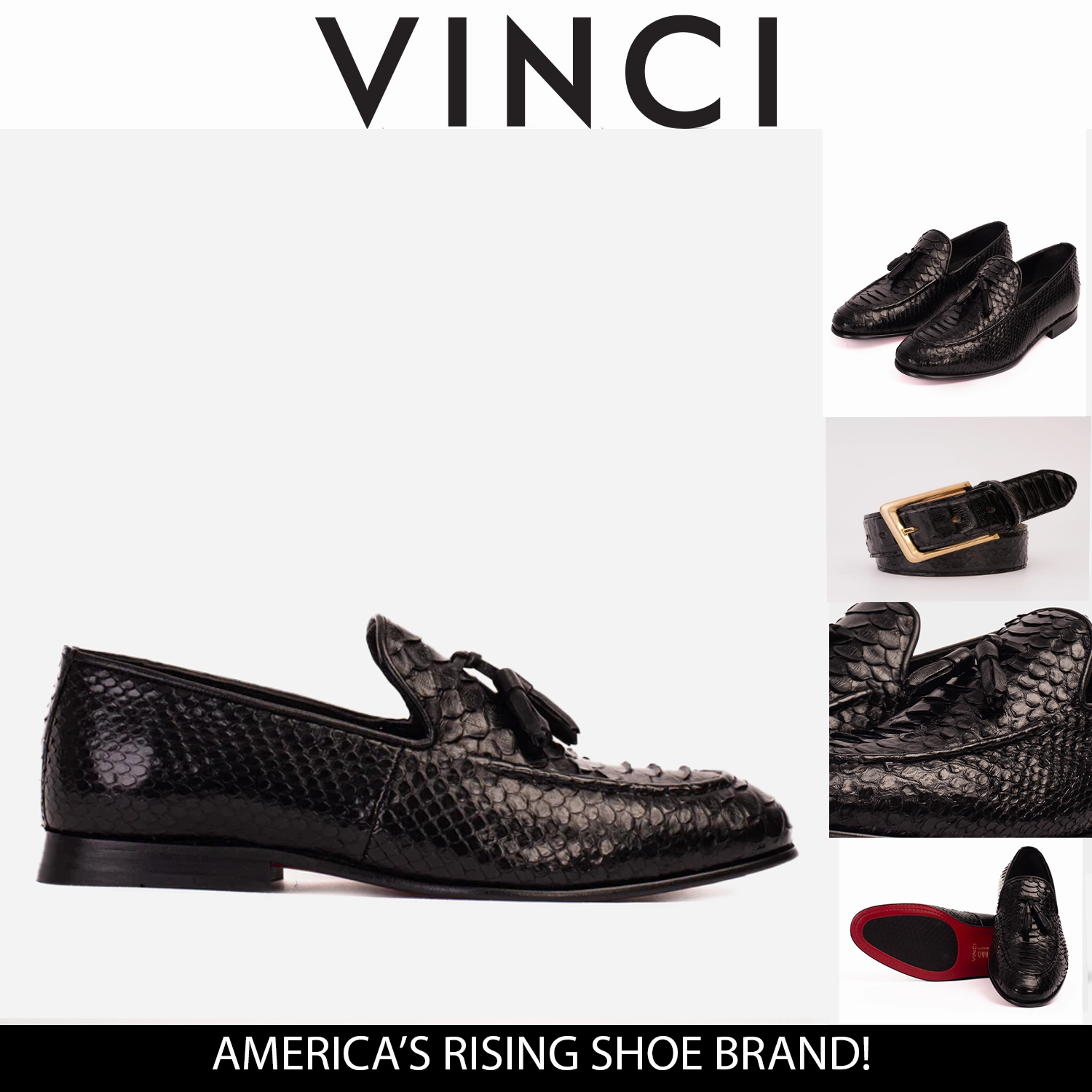 Socks And Dress Shoes The Bethesda Black Pyhtn Skin Leather Tassel Loafer Men  Shoe