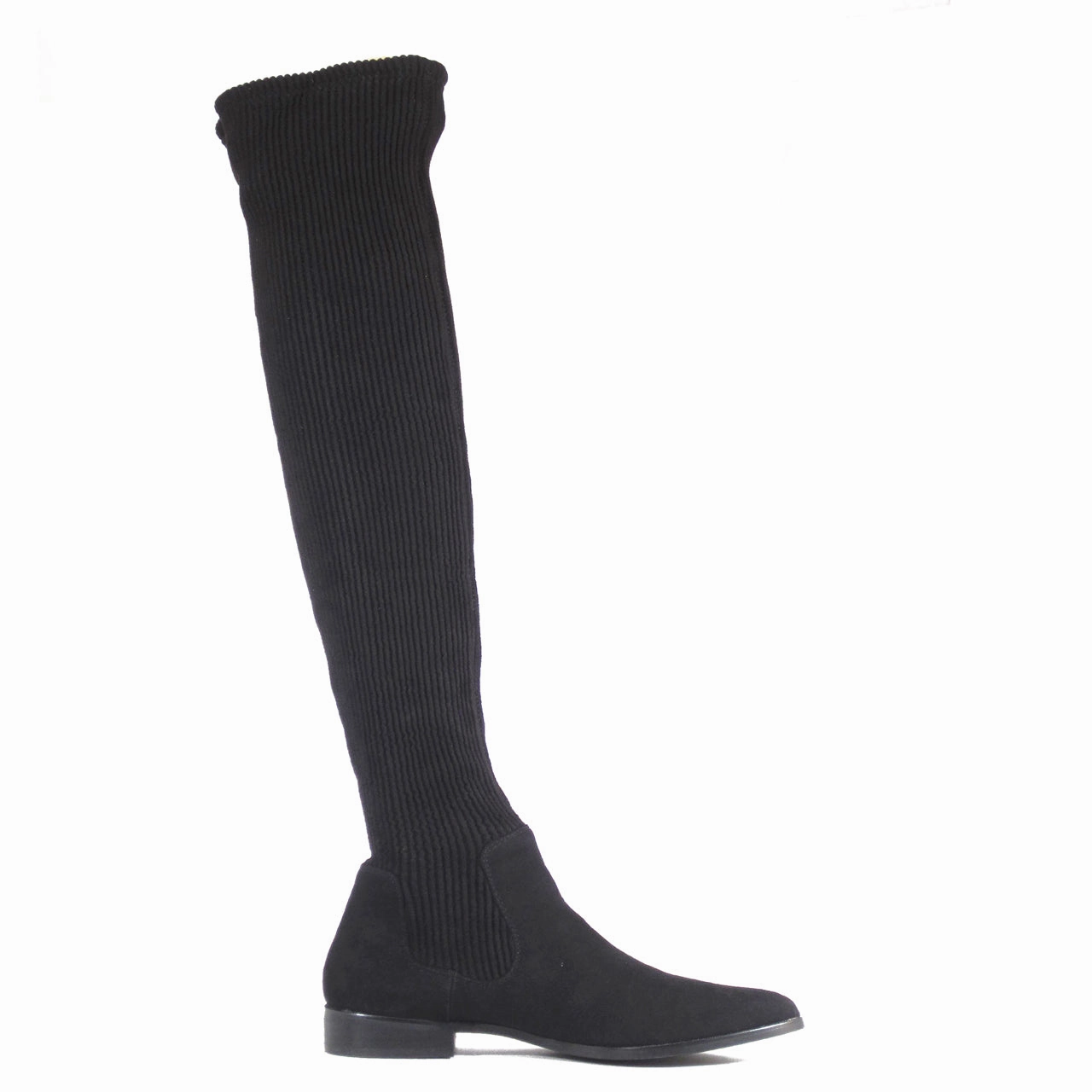Elite Knee-High Stretch Boots Steal Toe Boots