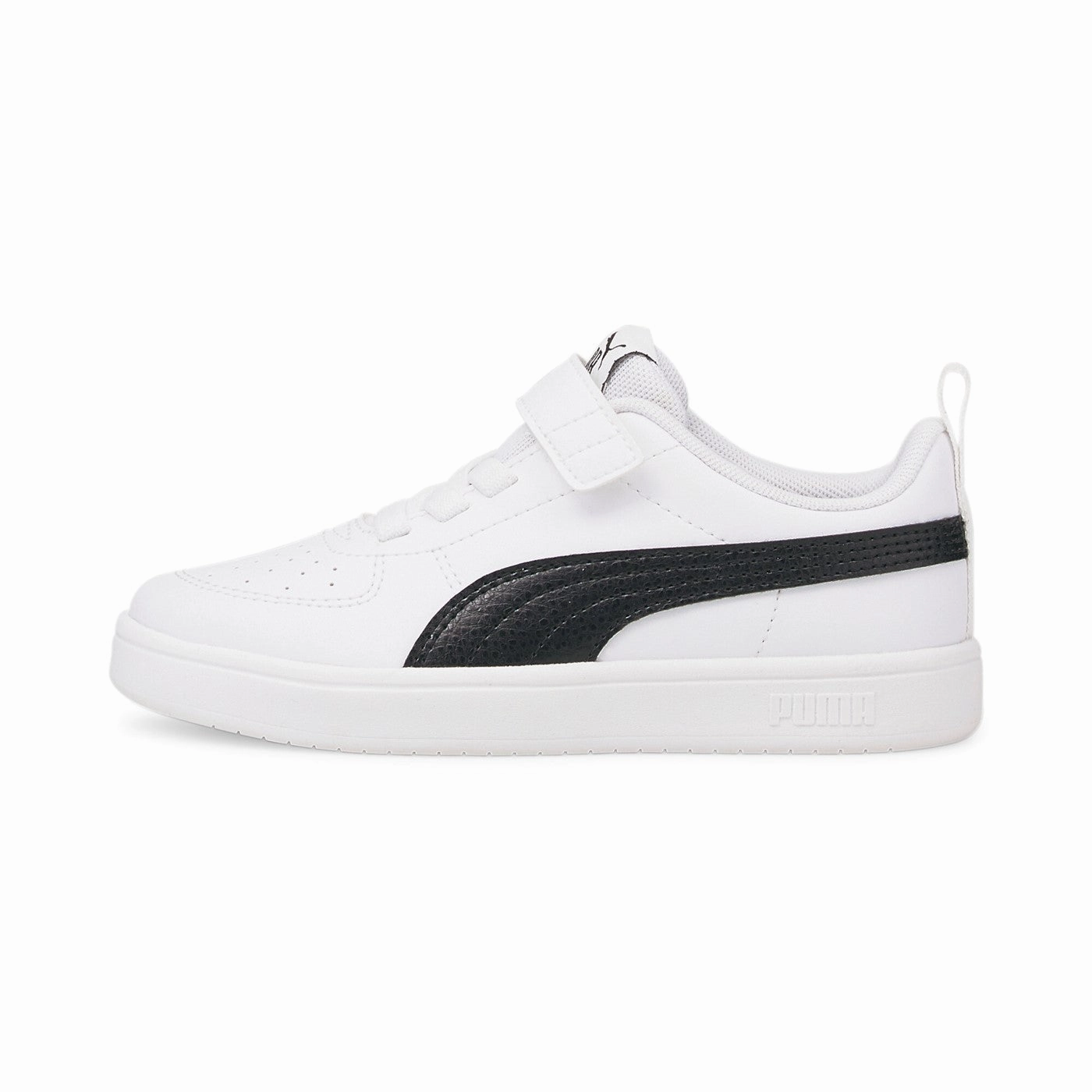 Puma Sneakers da ragazzo con laccio elastico e velcro Rickie AC 385836 03 white-black Gear Light Up Sneakers