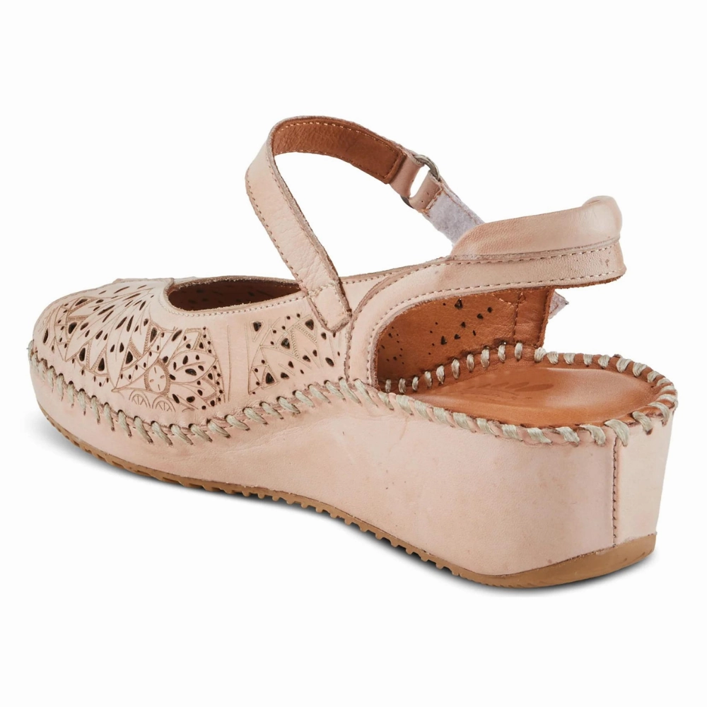 Spring Step Santonio Blush Leather Sandal (Women's) Sandals Ocho